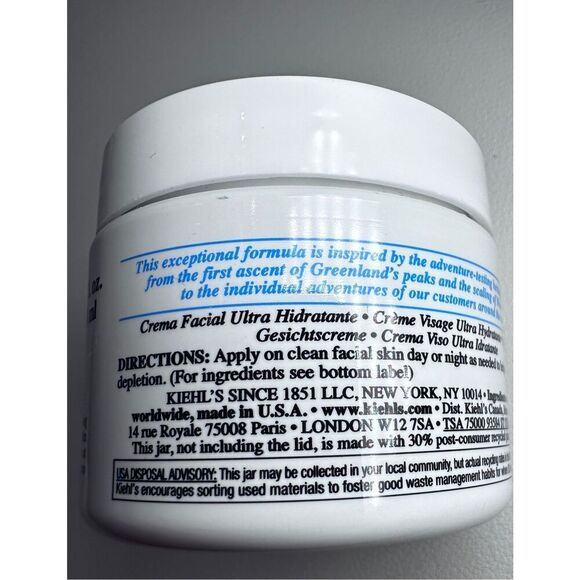 Kiehl's Ultra Facial Refillable Moisturizing Cream with Squalane 50ml 1.7floz - Picture 3 of 4
